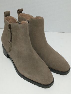 NEW Blondo Waterproof Tan Samara Heeled Ankle Boot, US 7.5, Cow Suede Upper